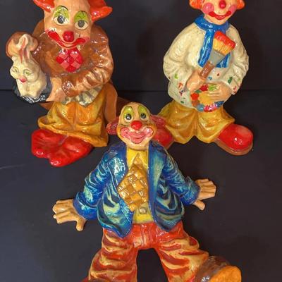 Vintage Alvarez Mexico Paper Mache Clowns - Lot 1