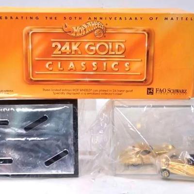 "Hot Wheels" 24K Gold Classics Collection 