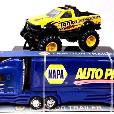 "Nylint" NAPA Truck With Trailer and a Tonka Truck