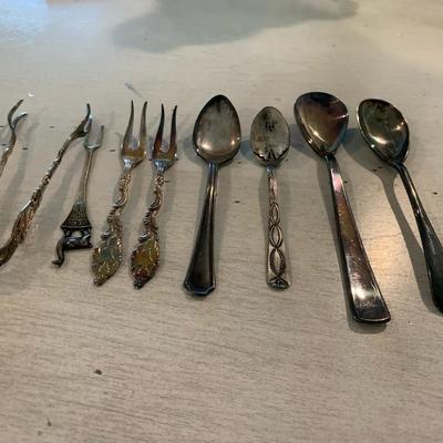 Silver Plate Spoons And Utensils