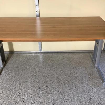 Wood And Metal Computer Desk