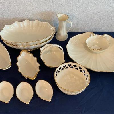 Lenox With 24 K Gold Trim - 13 Pieces - Decor and Serving Pieces