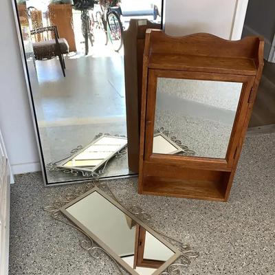 Mirrored Cabinet And Two Mirrors