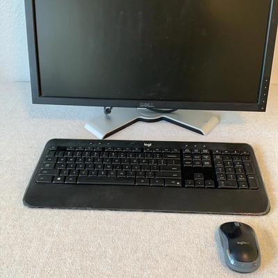 22” Dell Computer Monitor , Logi Keyboard And One Logitech Mouse 