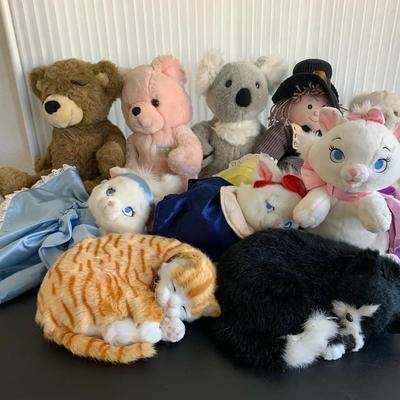 Stuffed Animals And Two Perfect Petzzz Electronic Cats