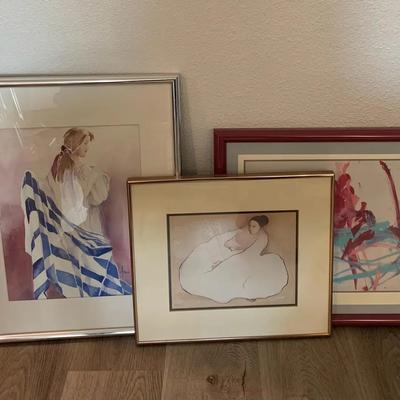 Framed Art Work - Ruby Print, Hennessy Watercolor , Gorman Print - Lisa with Child