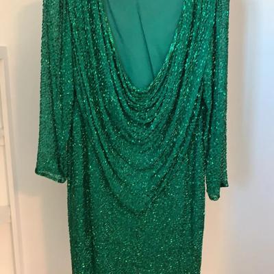 Vintage Green Lillie Rubin Dress Size 12