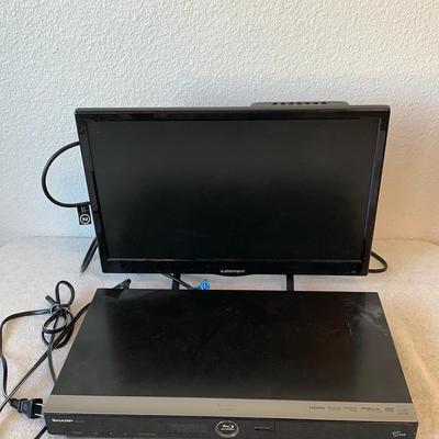 19” Element TV And Aquos DVD Player Lot 