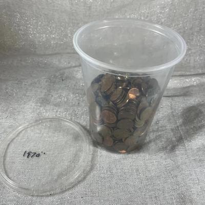 Lot Of Various 1970s Pennies Coins