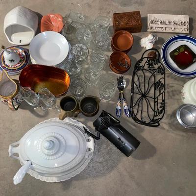 Lot Of Various Housewares Including A Soup Tureen