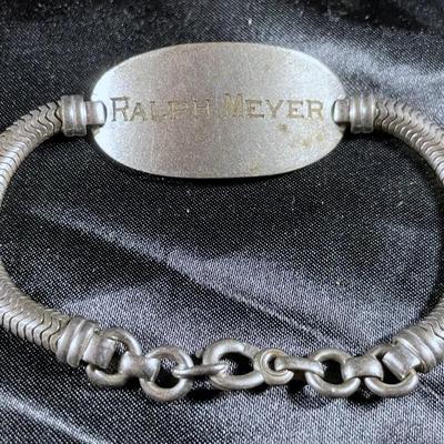 Engraved Vintage Sterling Silver Bracelet