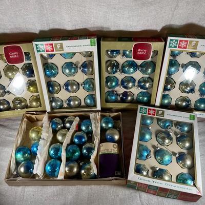 Lot Of Vintage Mercury Glass Ornaments