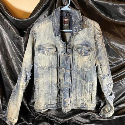 Jordan Craig Distressed Denim Men’s Jacket size Large
