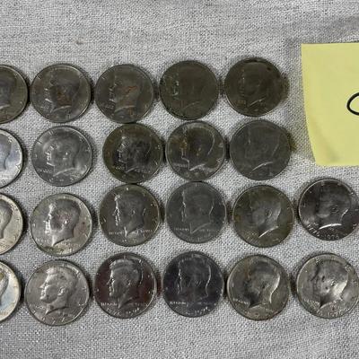 Lot Of 22 JFK Half Dollar Coins