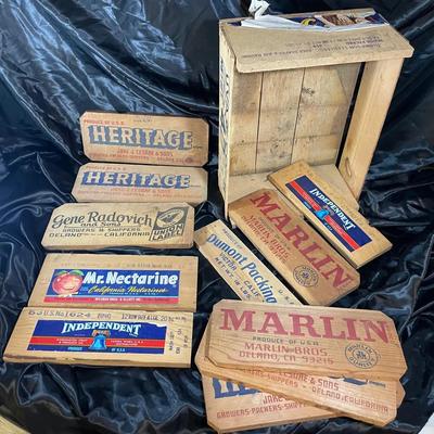 Vintage Wooden Crate And Crate Ends