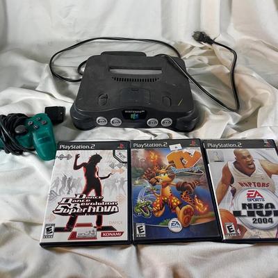 Lot With Nintendo 64, Playstation2 Games And Controller