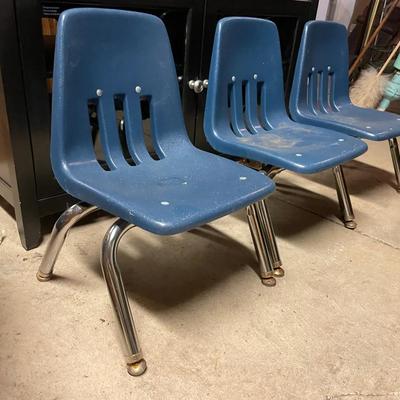 Three Child Sized School Chairs