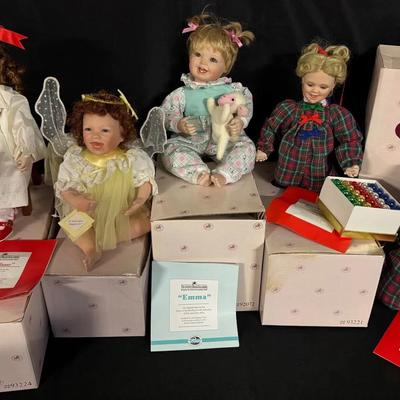 RJ527 - Ashton – Porcelain Dolls, Four With The Original Box, Some Certificates Included 