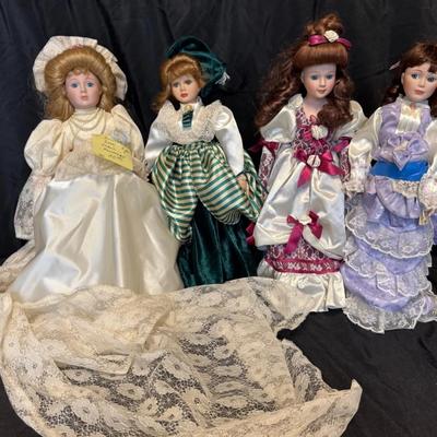 RJ509 - Porcelain dolls, group of 4