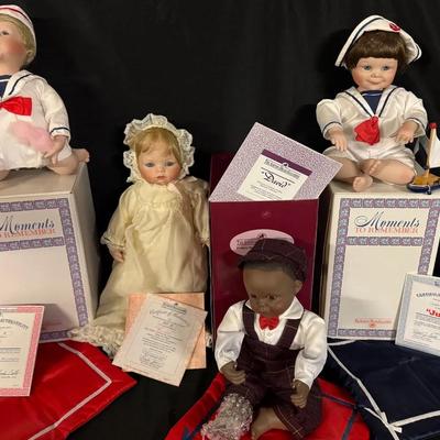 RJ528 - Collectible Ashton - Drake Porcelain Dolls, 3 From Moments To Remember Series