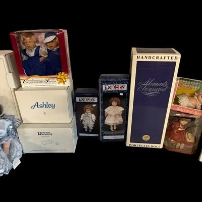 RJ315 - Boxed Dolls - Marie Osmond, Ashley, Dumpling, Expressions Twins 