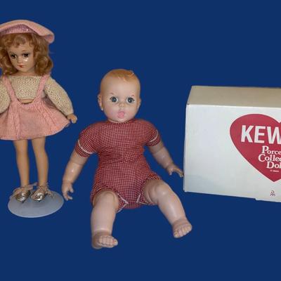 RJ107 - 3 Vintage Dolls - Tiny Chatty Brother, Mary Hoyer, Gerber Baby & 1 Danbury Mint Kewpie