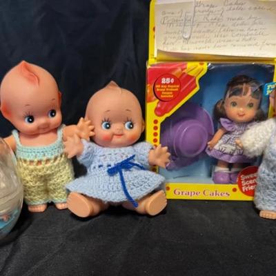 RJ516 - Vintage Kewpie Style and  Miscellaneous collection of dolls. Approximately 5-8" tall.