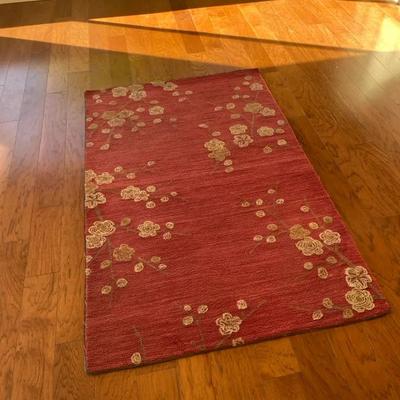 Red Floral Rug