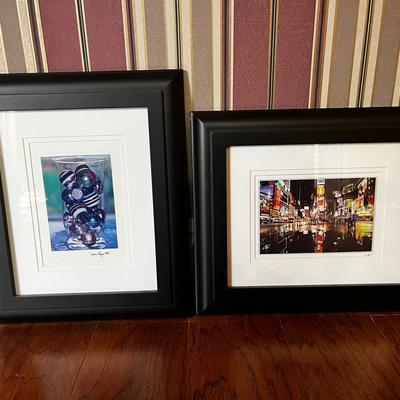 2 Framed Photographs Signed By Artist