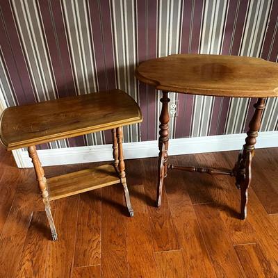 2 Solid Wood Small Side Tables