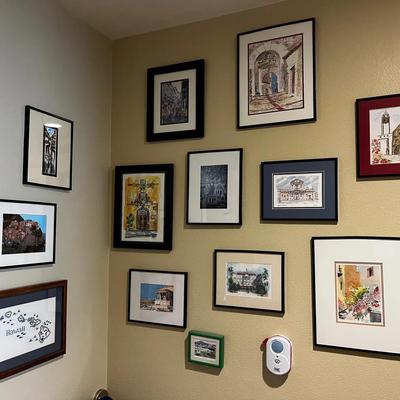 11 Framed Watercolor Pieces Of Art