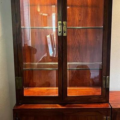 Henredon Scene One Campaign Style Display Case A