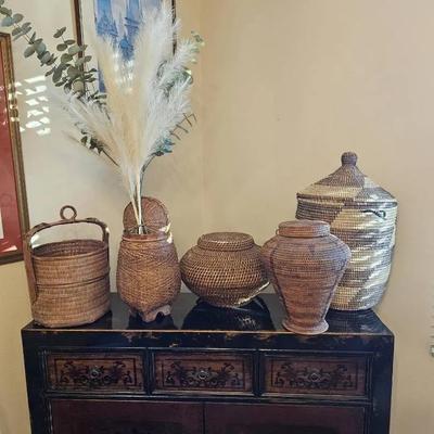 Collection Of Handwoven Baskets