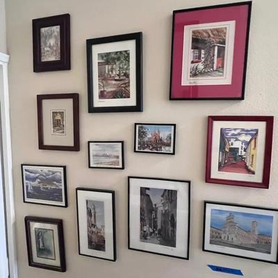 Gallery Wall Of Signed Prints
