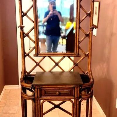 Stunning Rattan Hall Tree 