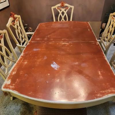 Italian Provincial Dining Table And Chairs