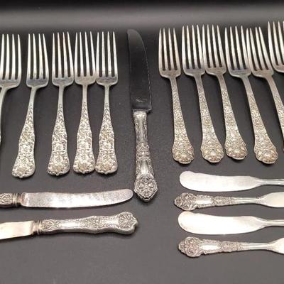 Mixed Pattern Sterling Silver Serving Ware