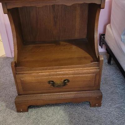 Wood Bedside Table