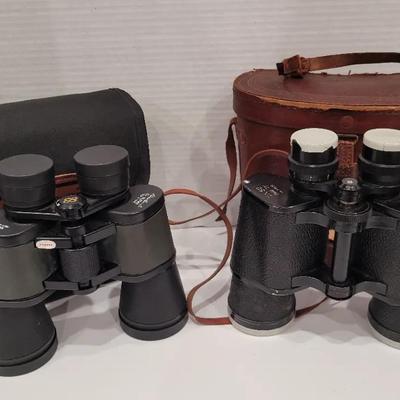 Eddie Bauer And Telesar Binoculars With Cases