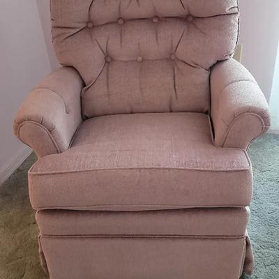 Mauve Swivel Rocking Chair