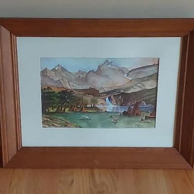 Native Village Signed by Artist '91