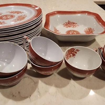 Copeland Spode Fitzhugh Fine Stone Red China England #2