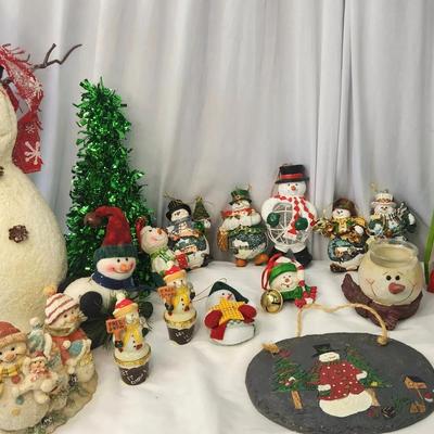 Snowmen Collection Of Ornaments, Ashton Drake Lighted Ornaments, Salt N Pepper Shaker, Decor Figures
