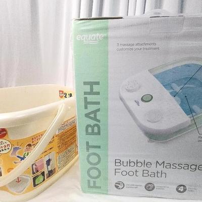Two Brand New Personal Foot Baths - Equate Bubble Massage Foot Bath