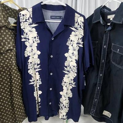 Men's Casual Dress Shirts Size L, Calvin Klein, Old Navy, Columbia 