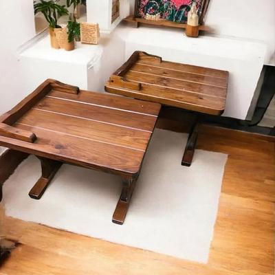 Matching Set Of Wooden End Tables