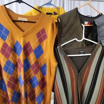 Six Vests For Men Brands Include Tommy, Van Heusen Sizes L/XL