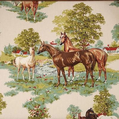 Vintage 3D Horse Equestrian Display Scene Wall Hanging