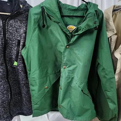 Men's Jackets Jagermeister, Cabella's & Beige Trench Coat, Size L