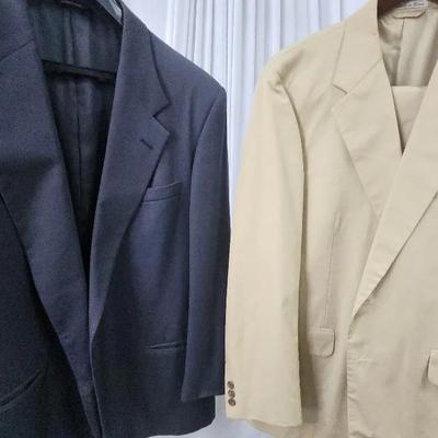 Men's Khaki Suit Set Club Room & Perry Ellis Suit Jacket